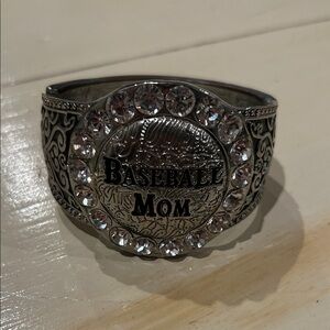 Baseball Mom Silver Tone Bracelet